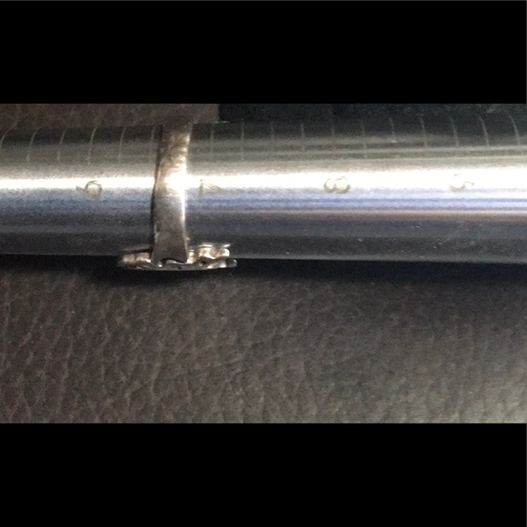 Sterling Silver Fairy Butterfly Cut Out Ring with hearts. Size 6.5 - Picture 5 of 5